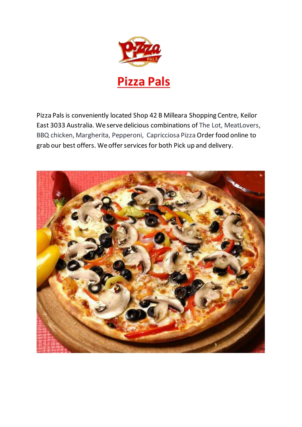 pizza pals pizza pals is conveniently located