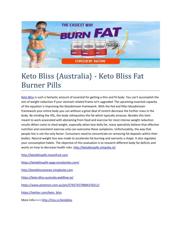 Keto Bliss {Australia} - Help You Burn Extra Fat