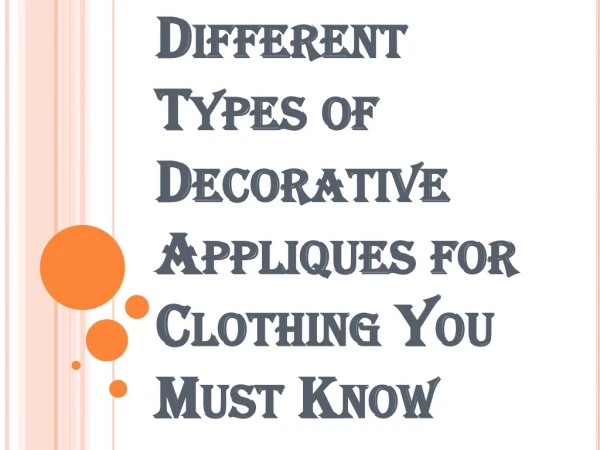 Why you Must Try Decorative Appliques For Clothing?