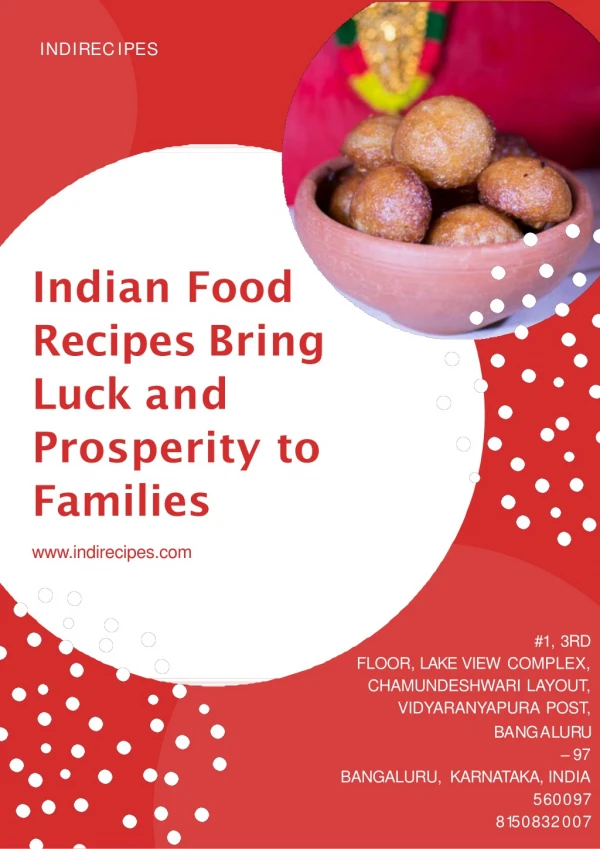 Indian Food Recipes Bring Luck and Prosperity to Families