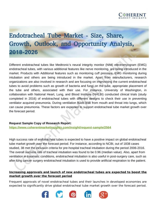 endotracheal tube market size share endotracheal