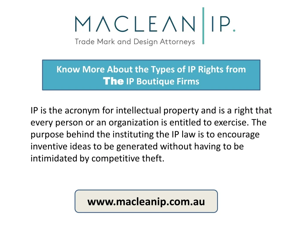 know more about the types of ip rights from