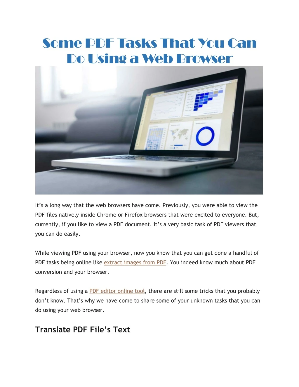 some pdf tasks that you can do using a web browser