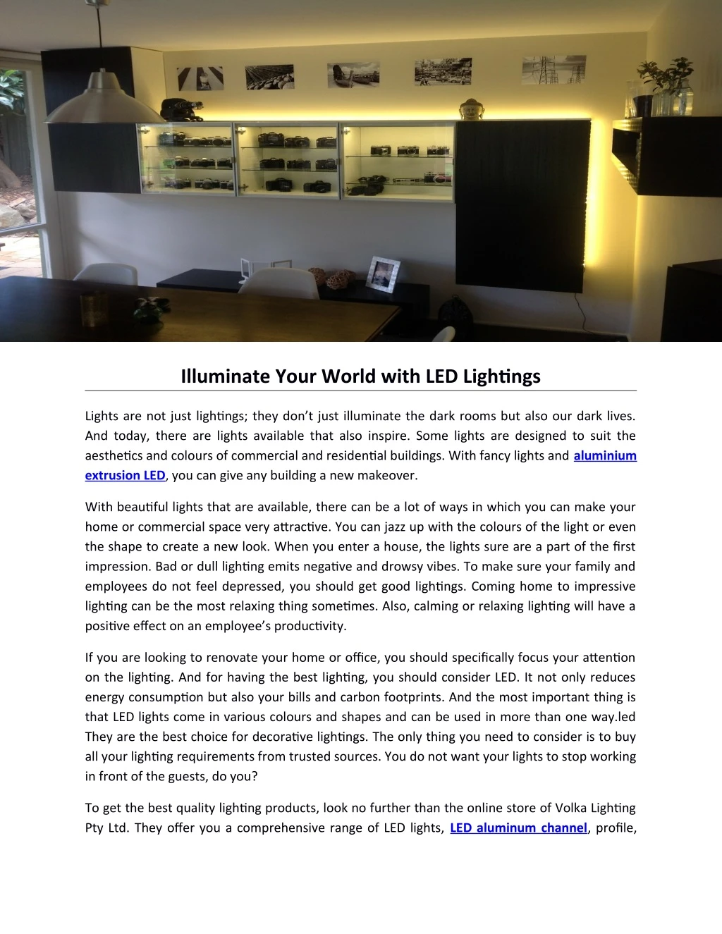 illuminate your world with led lightings