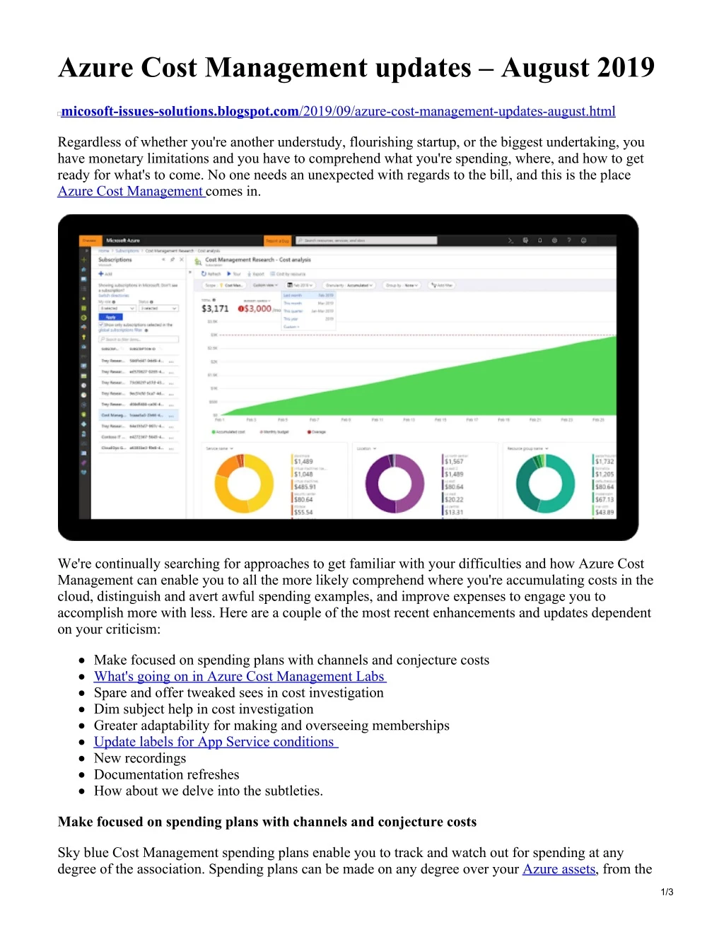 azure cost management updates august 2019