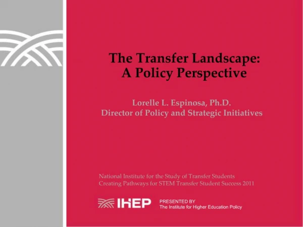 The Transfer Landscape: A Policy Perspective