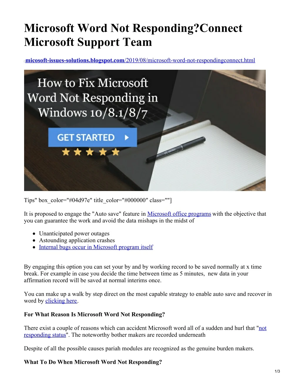 microsoft word not responding connect microsoft