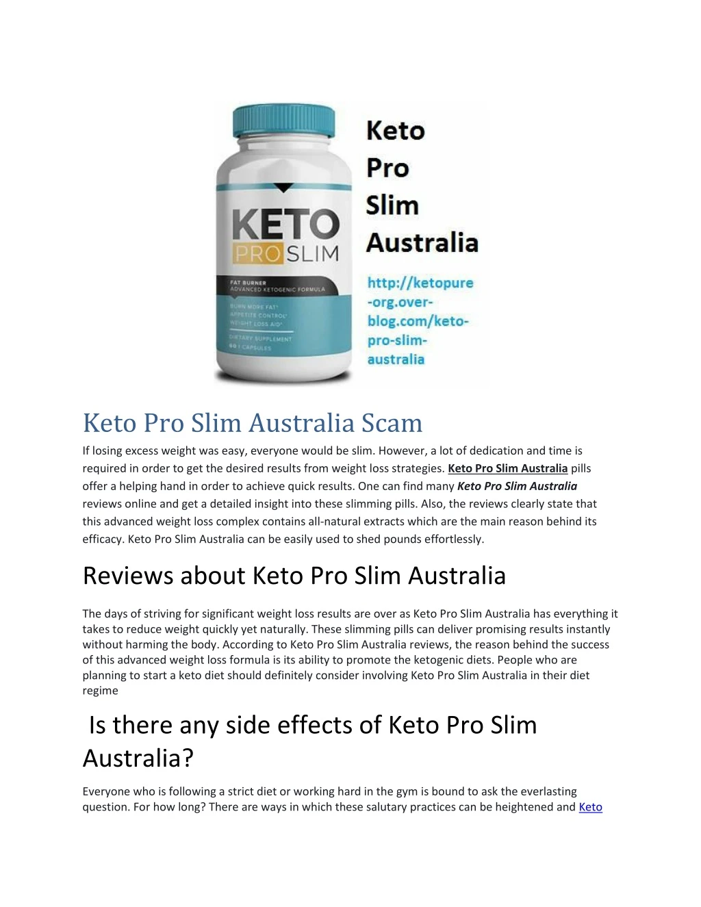 keto pro slim australia scam