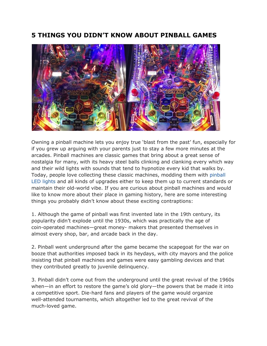 5 things you didn t know about pinball games
