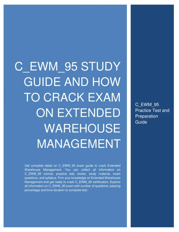C_EWM_95 Study Guide and How to Crack Exam on Extended Warehouse Management
