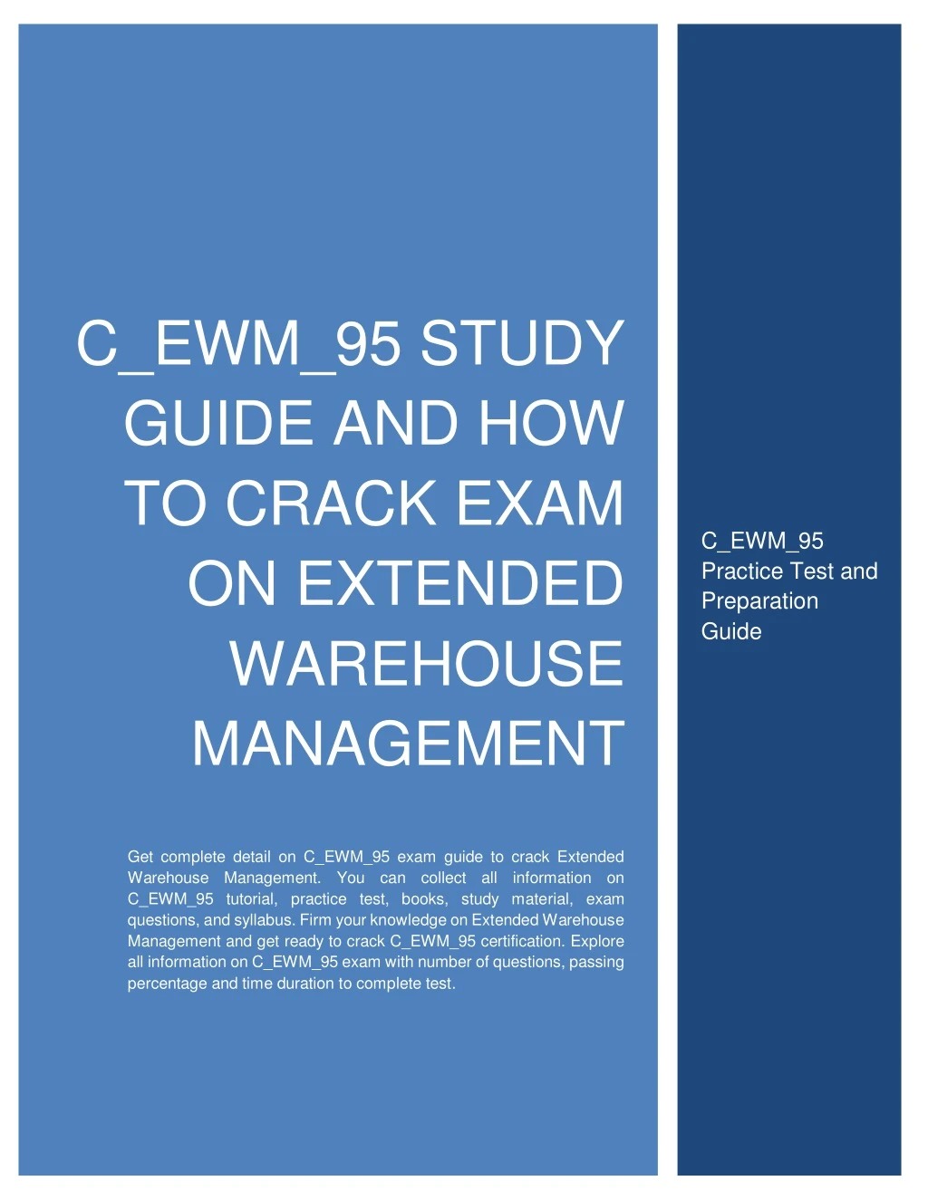 c ewm 95 study guide and how to crack exam