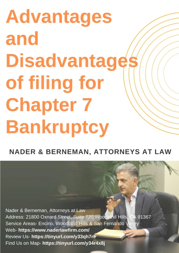 Advantages and Disadvantages of filing for Chapter 7 Bankruptcy