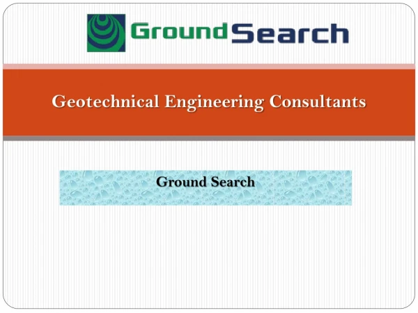 Geotechnical Engineering Consultants