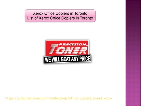 Xerox Office Copiers in Toronto