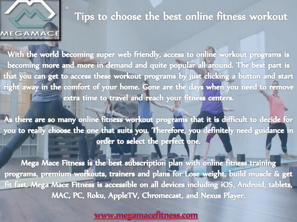 Tips to choose the best online fitness workout