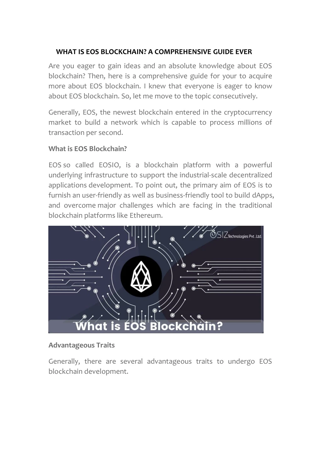 what is eos blockchain a comprehensive guide ever