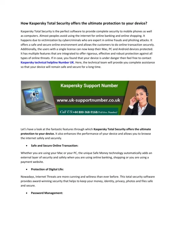 How Kaspersky Total Security offers the ultimate protection to your device?