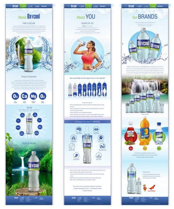 Oxycool packaged drinking water