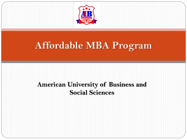 Looking for Affordable MBA Program | AUBSS
