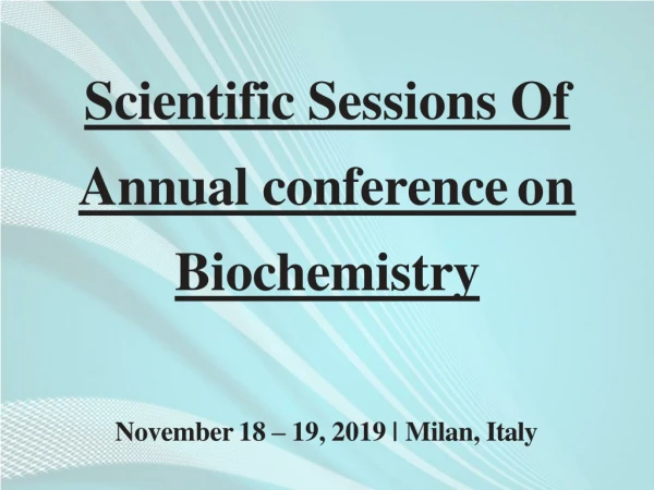 Biochemistry Conference | Biosimilar Meetings