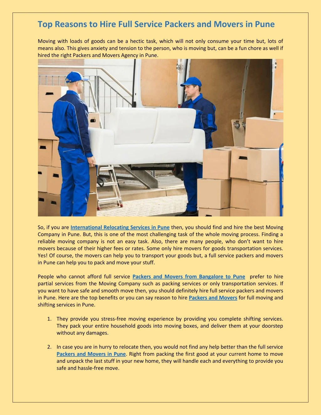 top reasons to hire full service packers