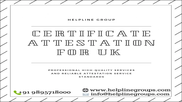 Certificate Attestation Services for UK