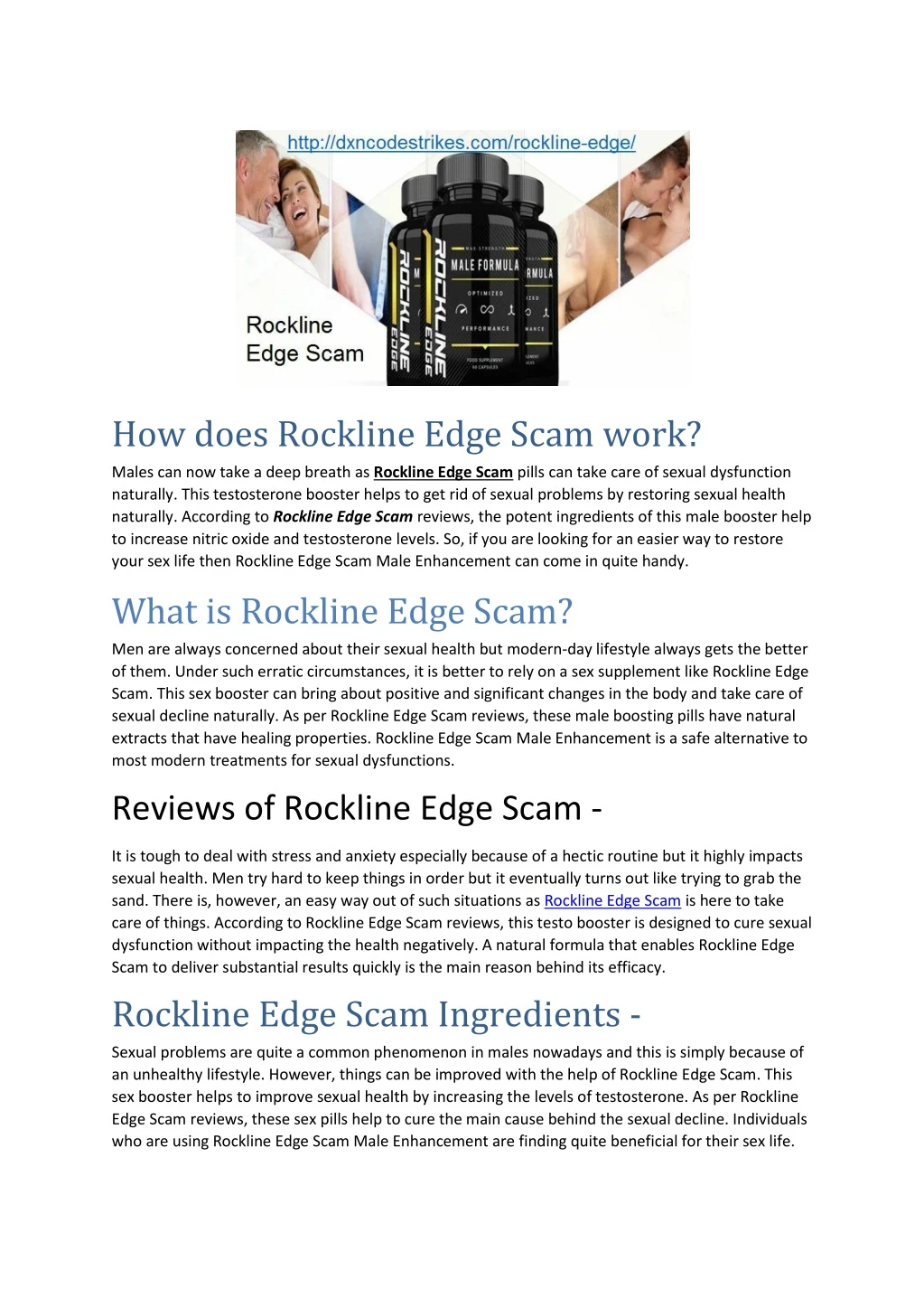 how does rockline edge scam work