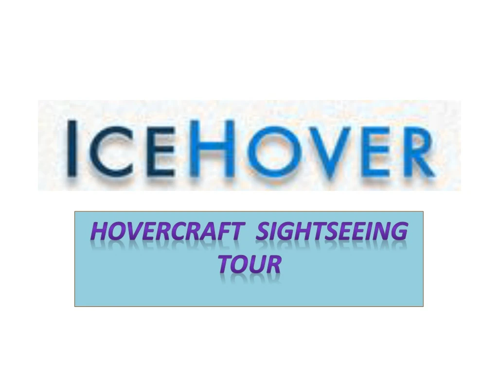 hovercraft sightseeing tour