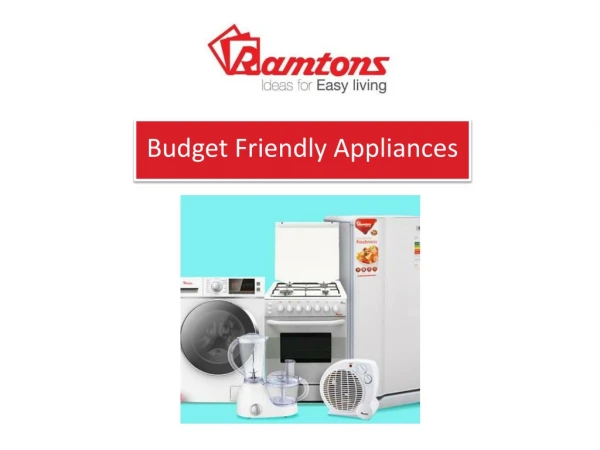 Budget Friendly Home & Kitchen Appliances