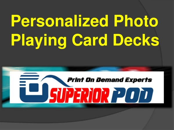 Personalized Photo Playing Card Decks