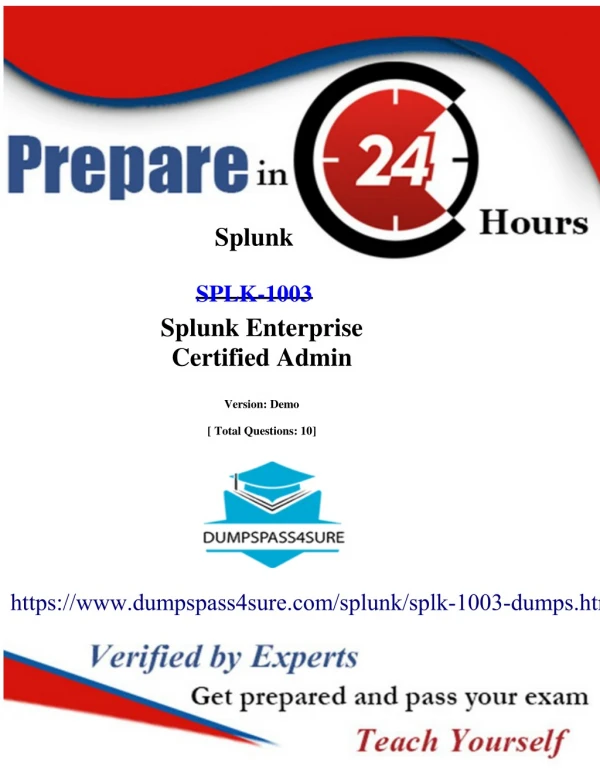 How To Pass SPLK-1003 Splunk Enterprise Certified Admin Exam