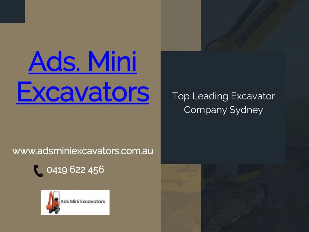 ads mini excavators