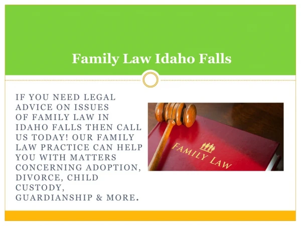 Family Law Idaho Falls