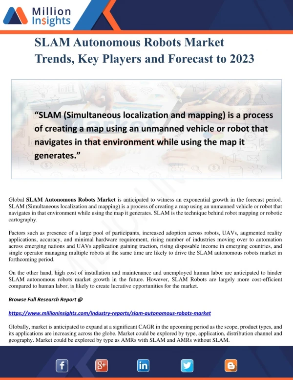 slam autonomous robots market trends key players