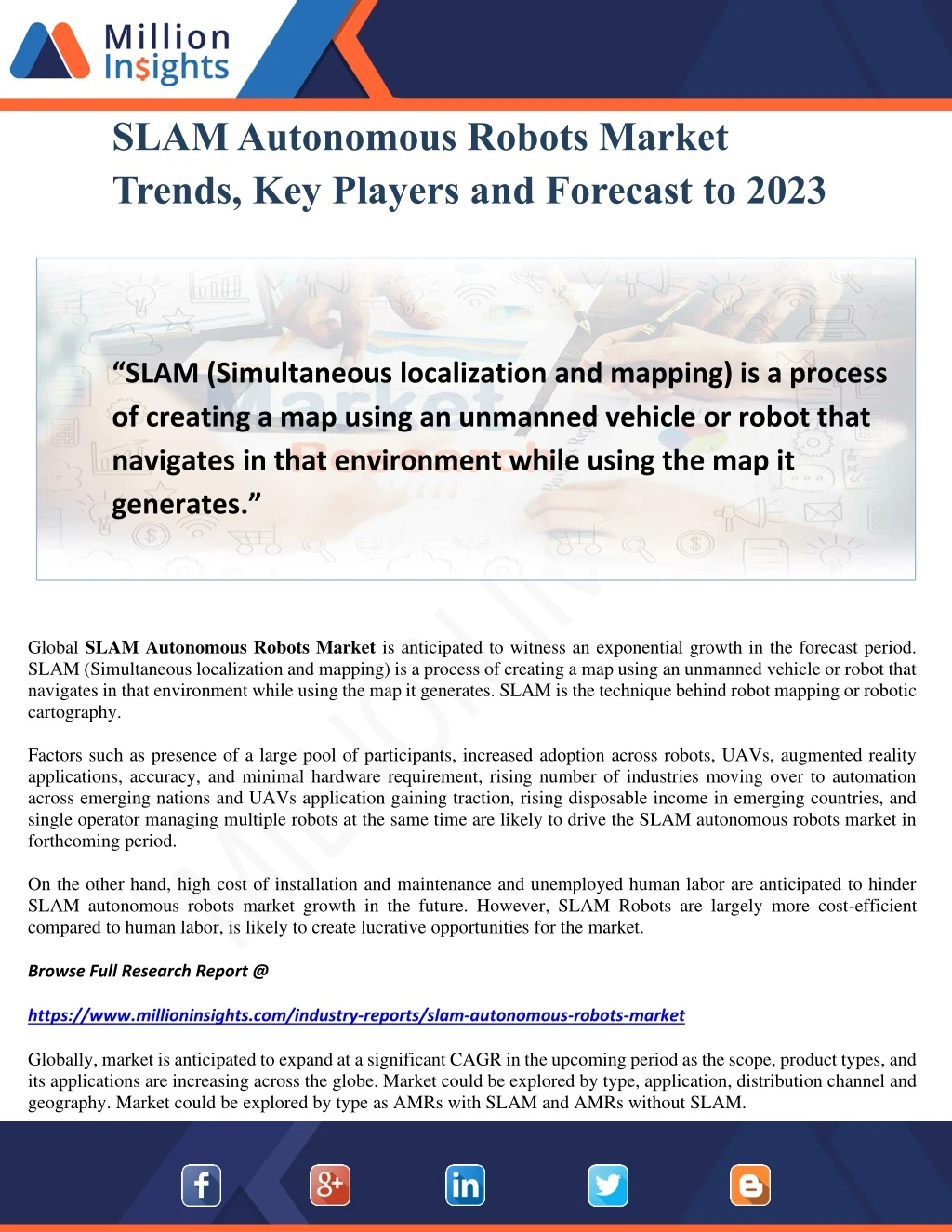 slam autonomous robots market trends key players