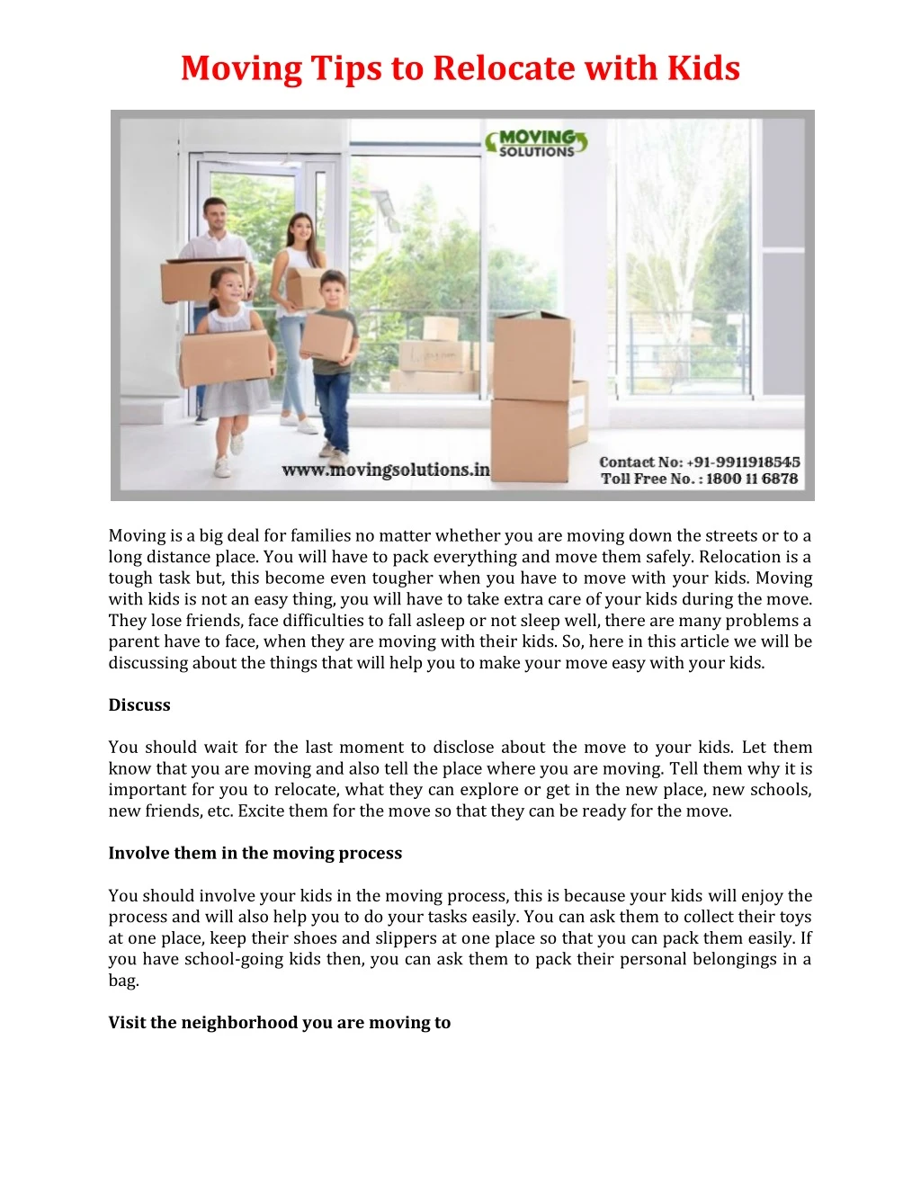 moving tips to relocate with kids