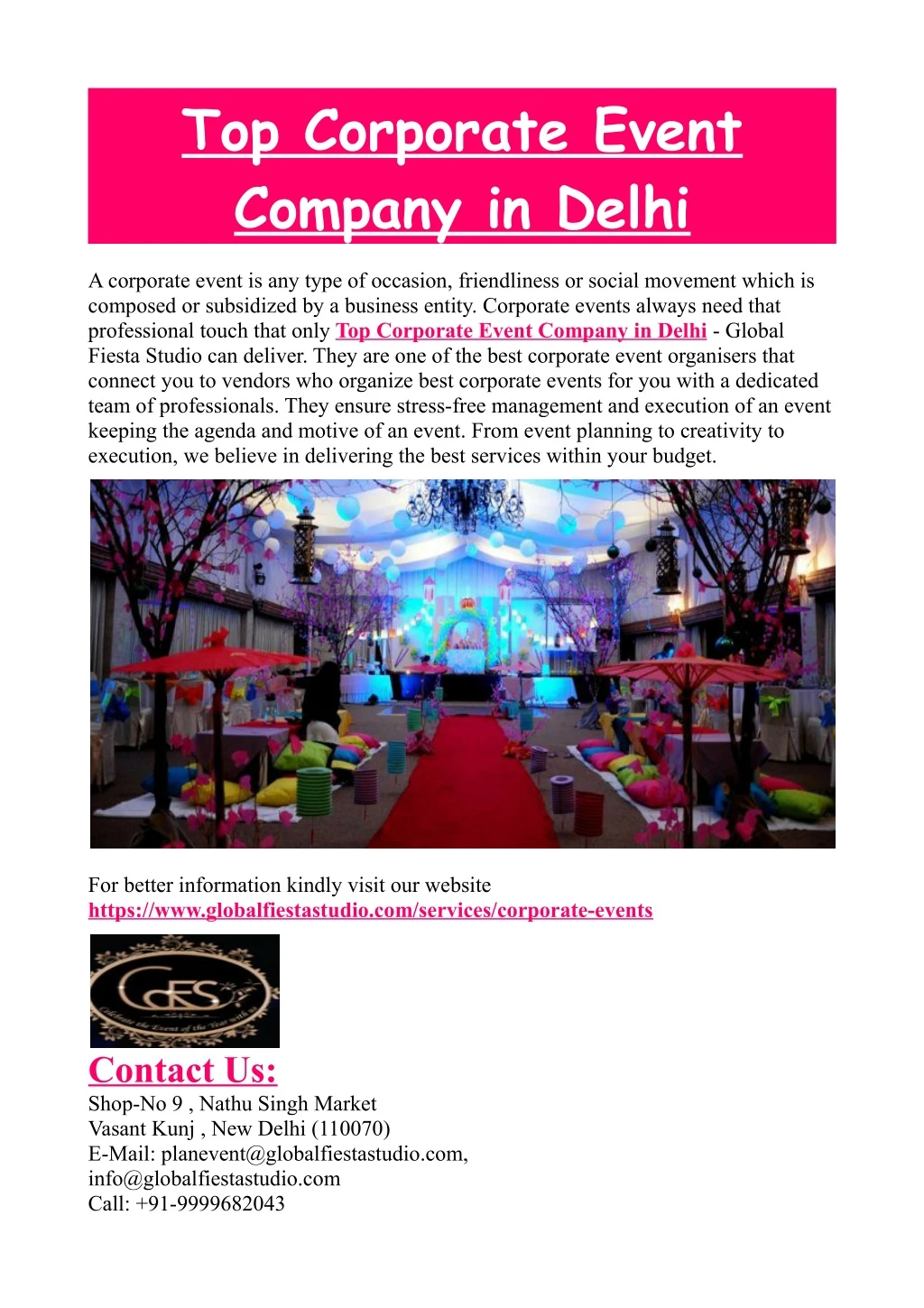 top corporate event company in delhi