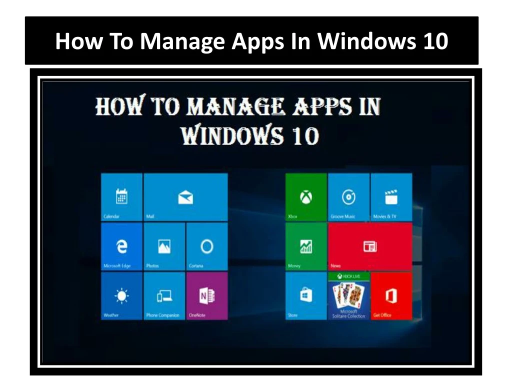 how to manage apps in windows 10