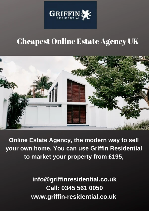 Cheapest Online Estate Agency in UK