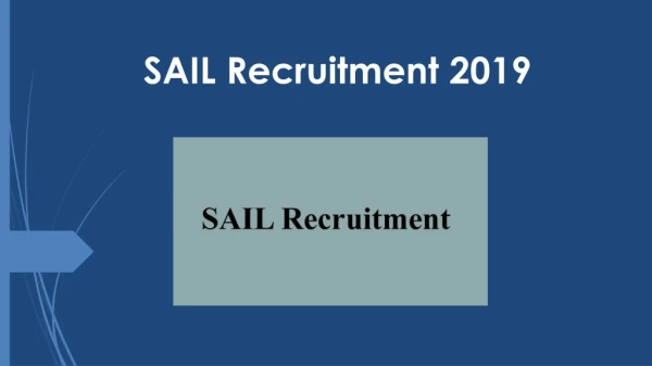 SAIL Recruitment 2019 | Online Apply For SAIL Trainee Jobs, 76 Posts