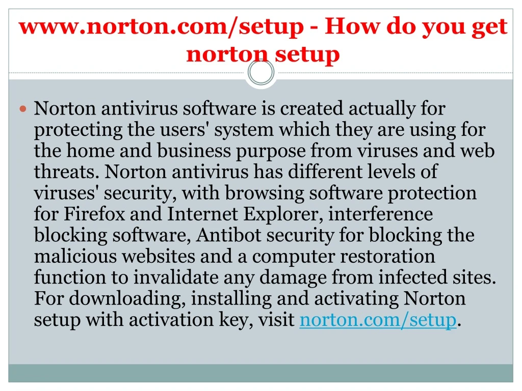 www norton com setup how do you get norton setup