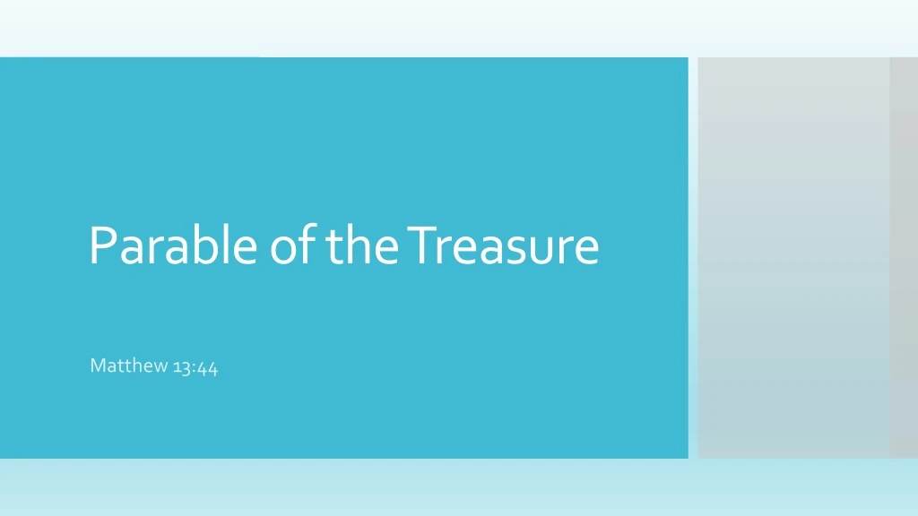 parable of the treasure