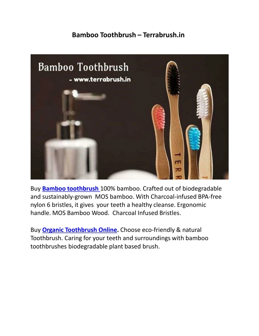 bamboo toothbrush terrabrush in