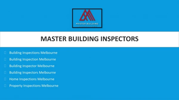 Building Inspectors Melbourne