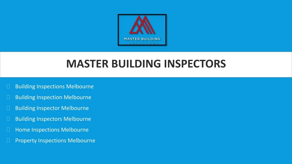 master building inspectors