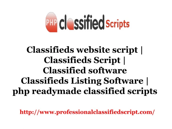 php readymade classified scripts