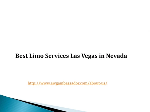 Best Limo services Las Vegas