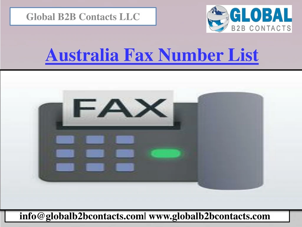 australia fax number list