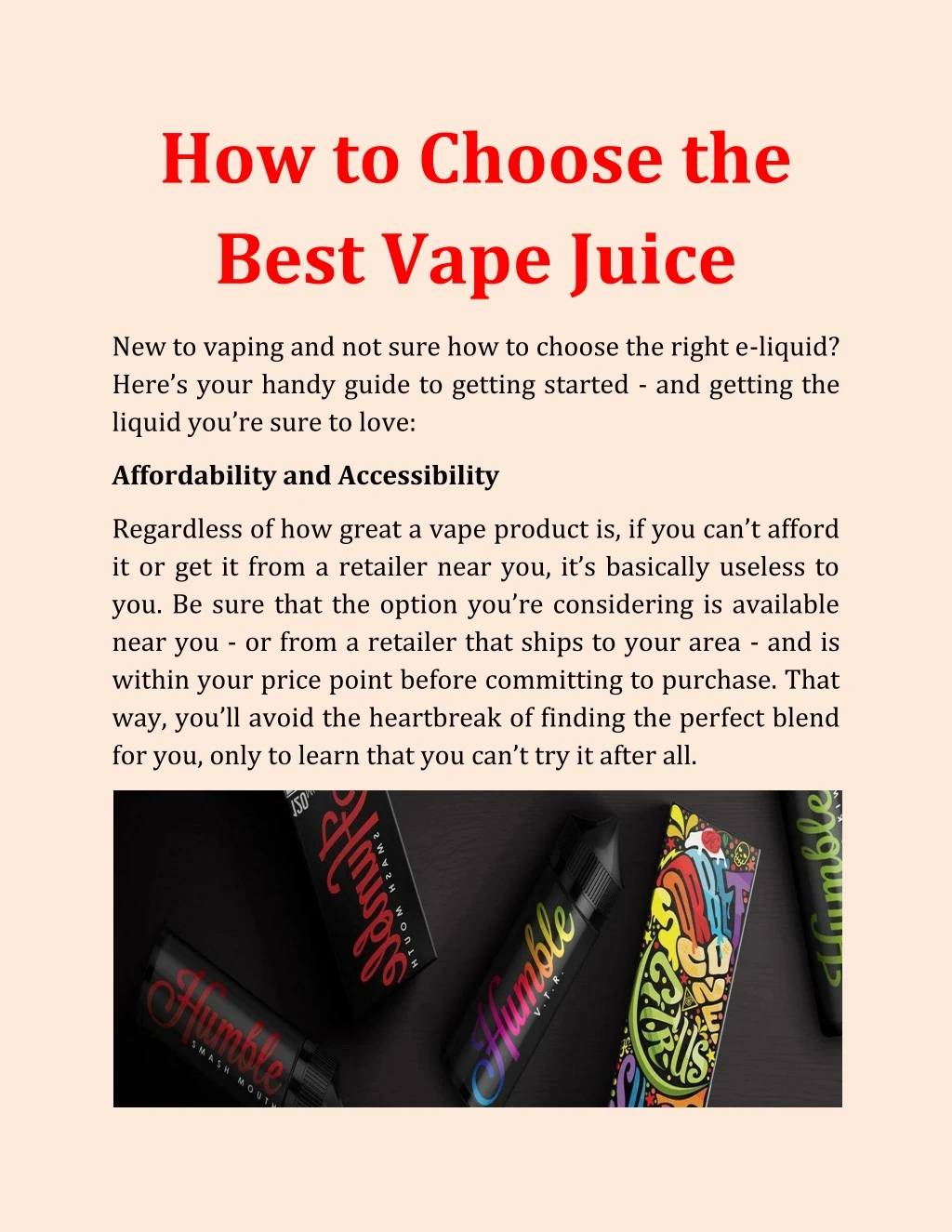 how to choose the best vape juice