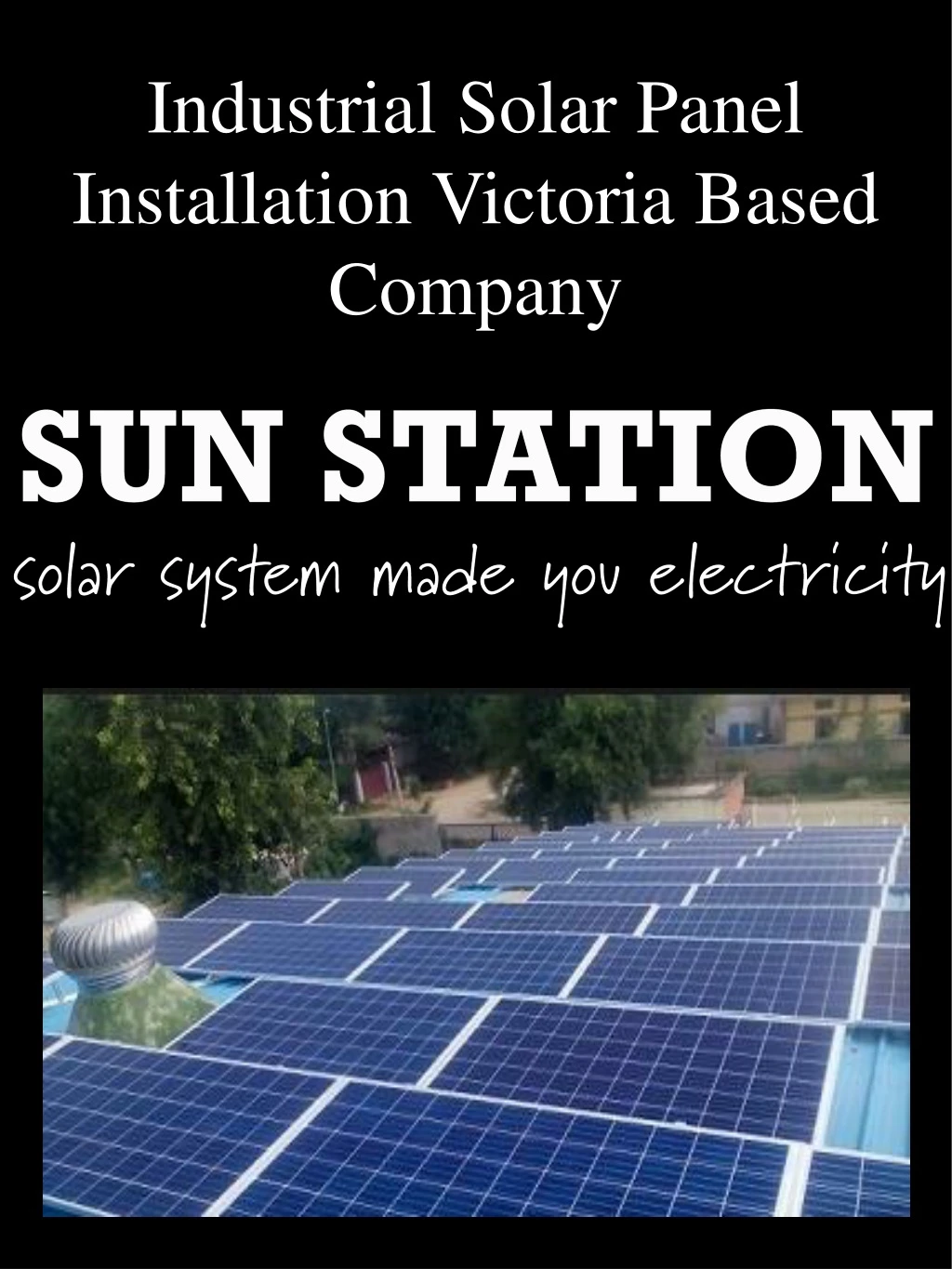 industrial solar panel installation victoria based company